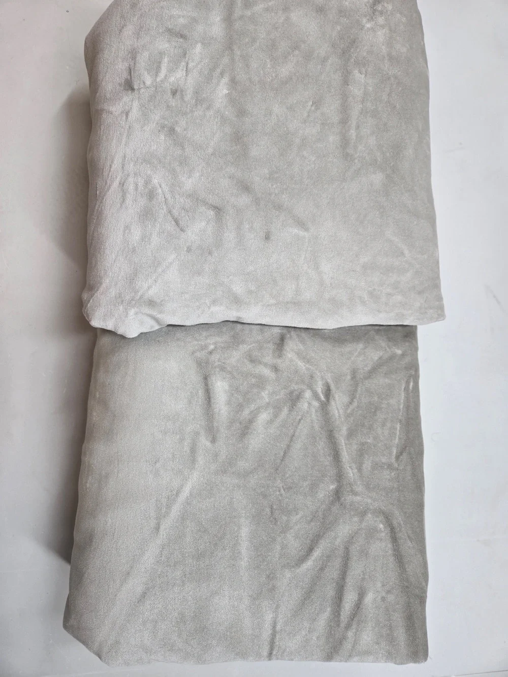 QUINCE Set Of 2 48x84 Cotton Velvet Curtains- 1 Light Filtering, 1 Blackout 9506